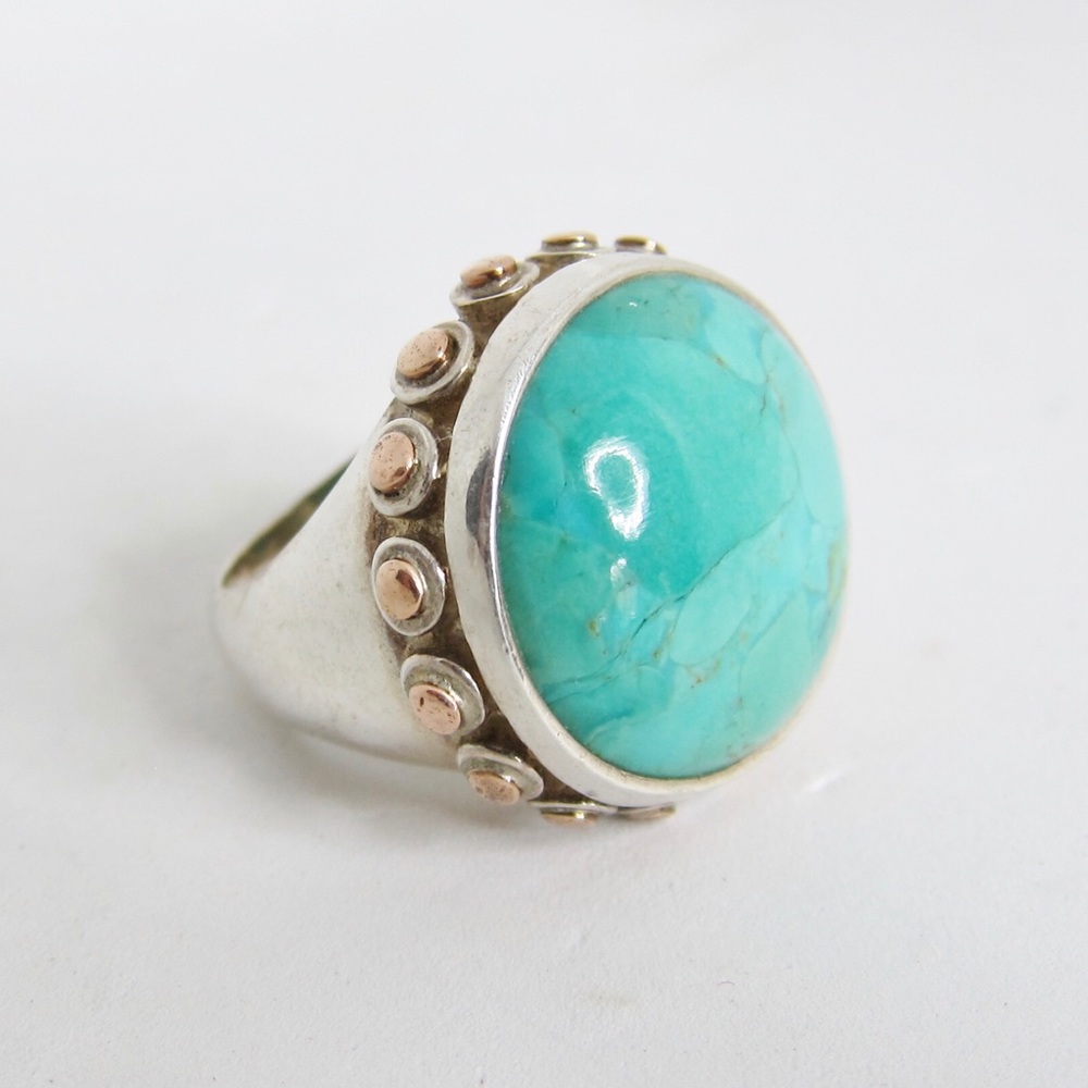 Large Turquoise Ring size 7.5